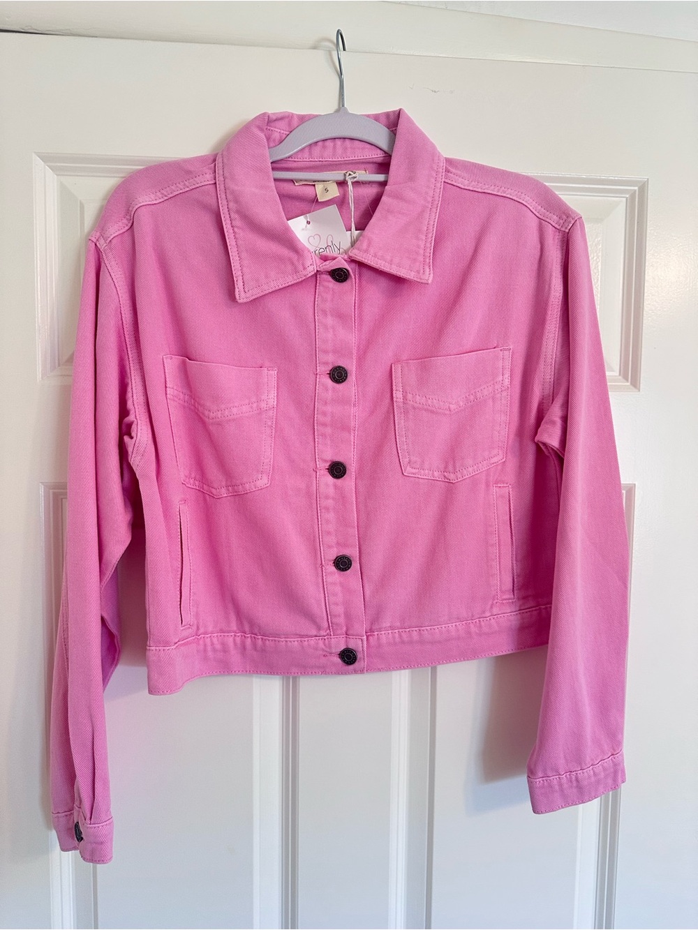 Saltwater LUXE Pink Button-Front Jean Jacket